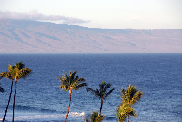 The island of Molokai 10 miles away