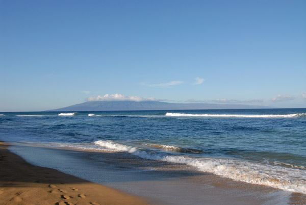 The island of Lanai southwest of Ka'anapali, Maui