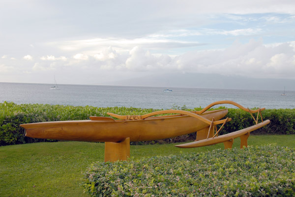 Outrigger canoe at the Royal Lahaina, Ka'anapali