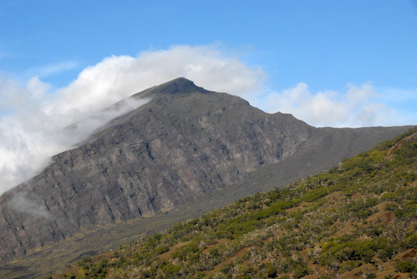 Clouds building on the crater rim of Mount Haleakala