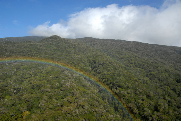 Haleakala National Park with rainbow
