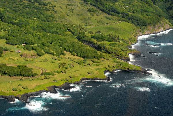 Coastal Kipahulu section of Haleakala National Park where the Ohe'o Gulch meets the Pacific