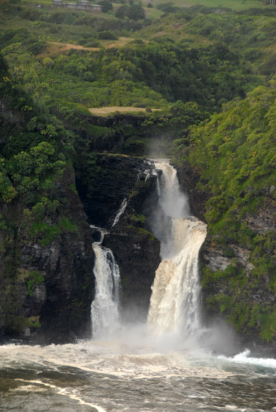 Pu'ukukae Falls into the Pacific, Maui