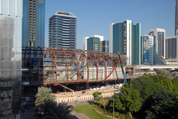 Emirates Towers Metro Station under construction