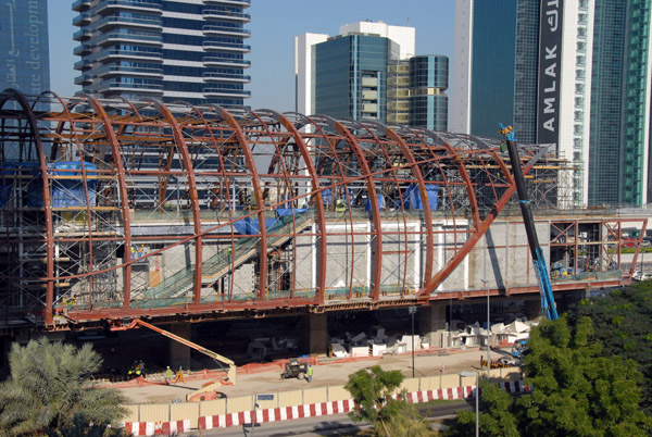 Emirates Towers Metro Station under construction