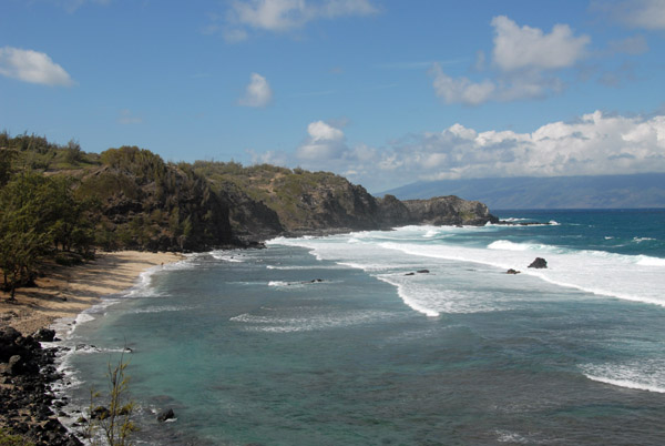 Beach on the northwest coast of Maui from the Honoapiilani Highway