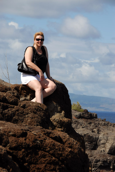Debbie at Nakalele Point, Maui