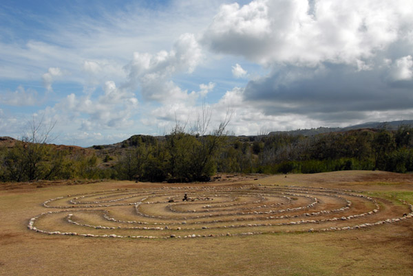 Circular stone maze, Nakalele Point, Maui