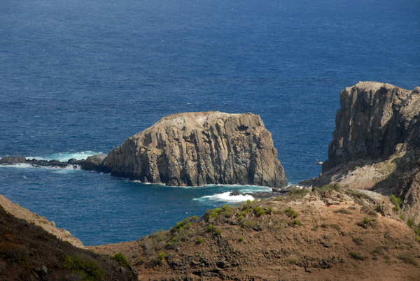 Mokeehia Island and Hakukee Point on the coast of northwest Maui from the Kahekili Highway