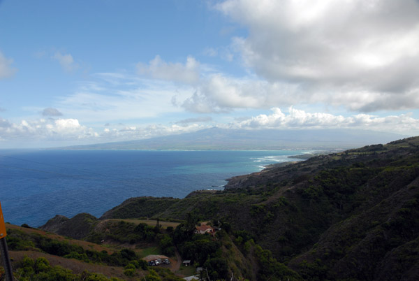 Looking east from the Kahekili Highway past Kahului to Haleakala