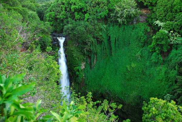 Makahiku Falls, an uphill hike, but only 1/2 mile