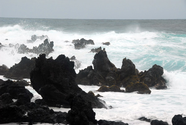 Lava rocks and heavy surf, Ke'anae Peninsula, Maui