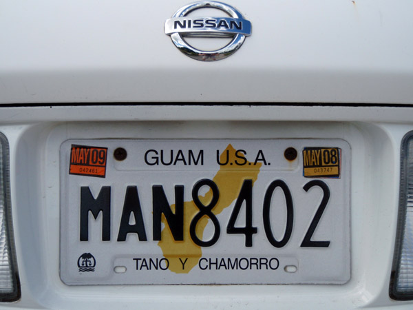 Guam USA license plate