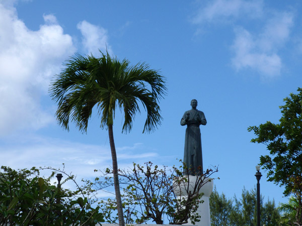 Statue in the roundabout near Guam Memorial Hospital, Tumuning