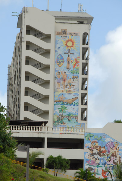 Mural on the side of Ohana Bay View, Tumon