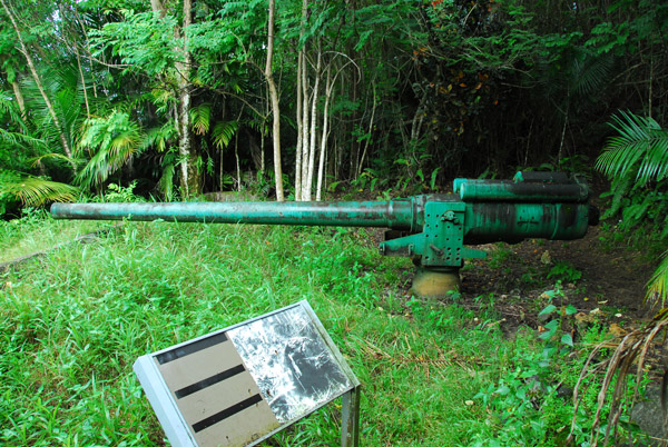 The second of the three Piti guns, War in the Pacific National Historic Site