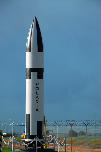 Polaris Missile on display in front of the Guam submarine base