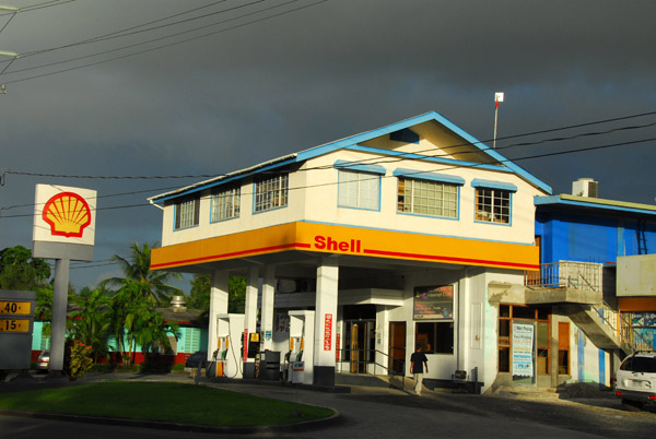 Shell station on the main street of Koror