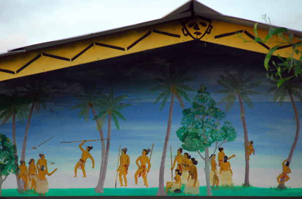 Typical painting on a traditional-style building in Palau