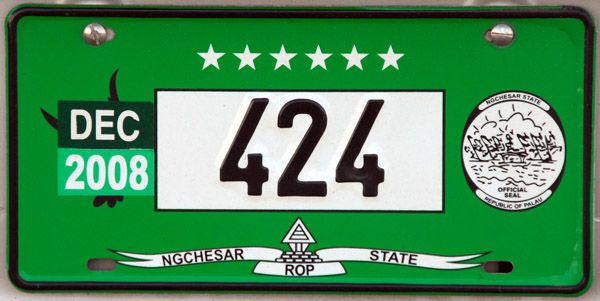 Palau License Plate - Ngchesar State