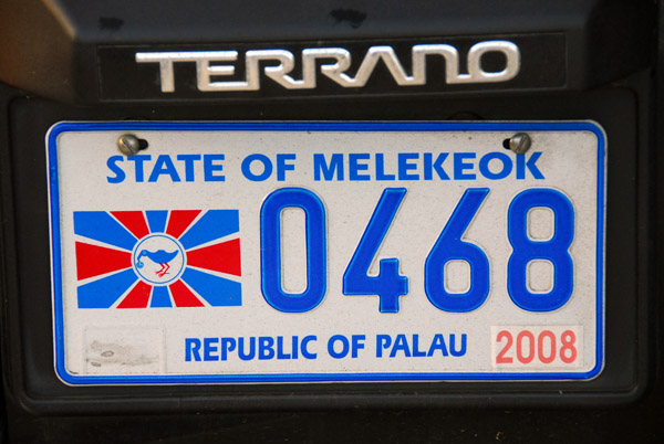 Palau License Plate - State of Melekeok