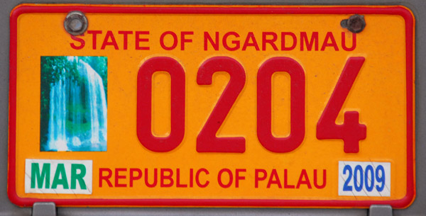 Palau License Plate - State of Ngardmau