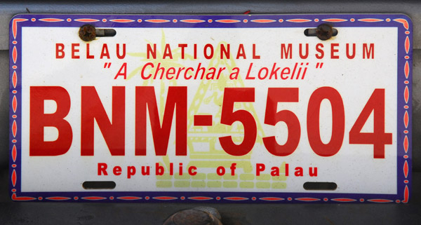 Palau License Plate - Belau National Museum