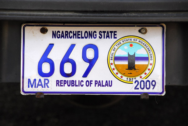 Palau License Plate - Ngarchelong State