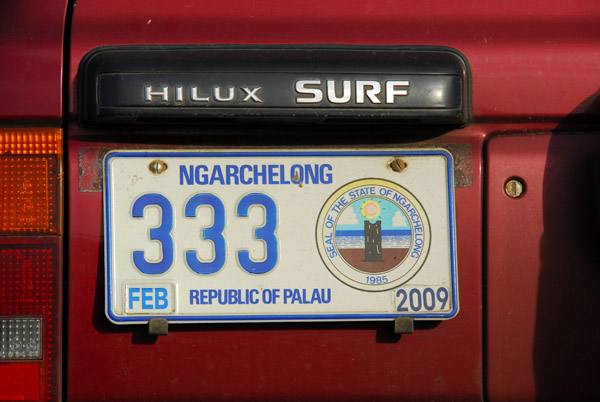 Palau License Plate - Ngarchelong