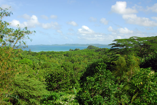 Looking north at Ngarengeivog Bay from a viewpoint on Koror Island