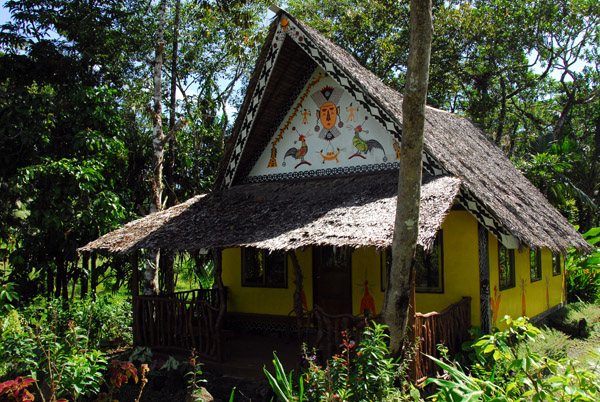 Traditional Palauan meeting house-style (Bai) at Jungle River Boat Cruises