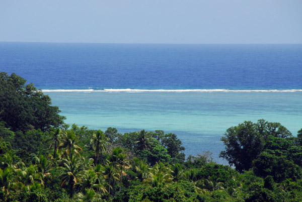 The lagoon protected by Ngerdiluches Reef along the east coast of Babeldaob