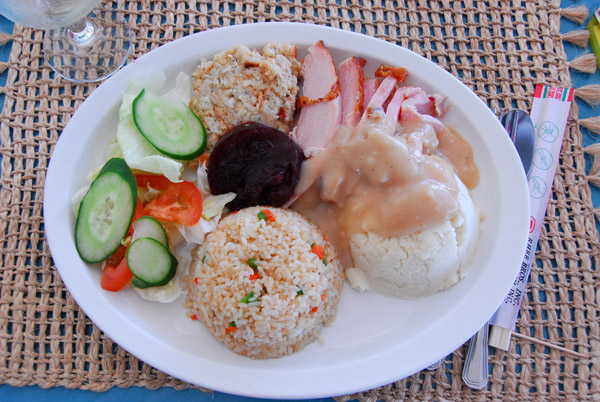 American Thanksgiving Dinner at the Okemii Deli, Melekeok