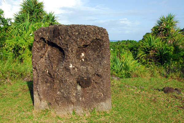 Some of the monoliths have carved faces