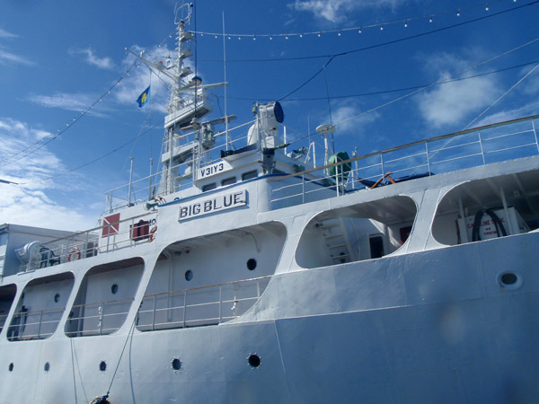 Big Blue Explorer, a live-aboard Filipino dive boat in Palau