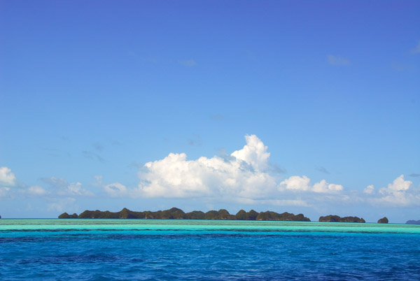 Seventy Islands with the blue water of Palau