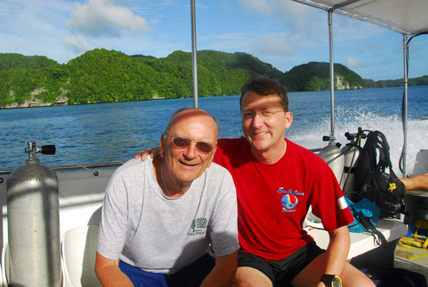 Me and Dad on the dive boat