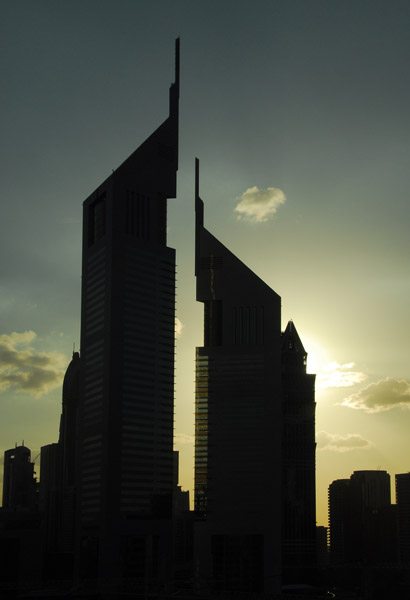 Emirates Towers at sunset