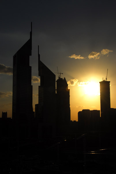 Emirates Towers at sunset