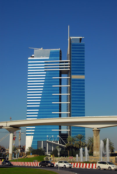 Dubai Metro overpass at Trade Centre Roundabout