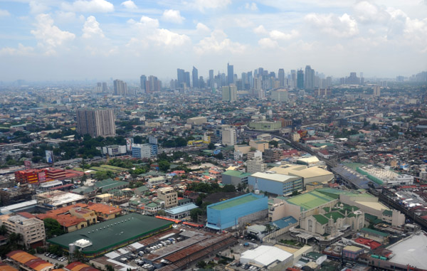 View towards Makati from short final Rwy 13 at MNL