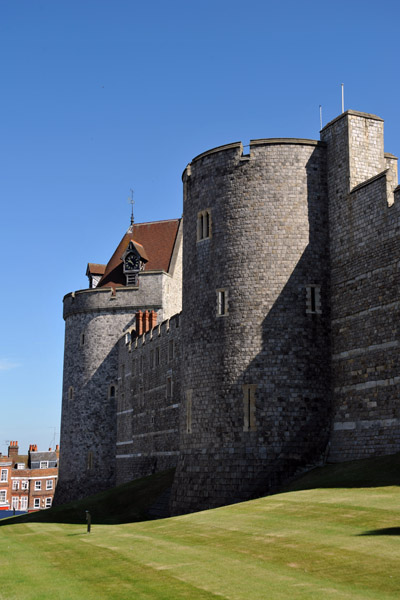 West wall of Windsor Castle dating from Henry III