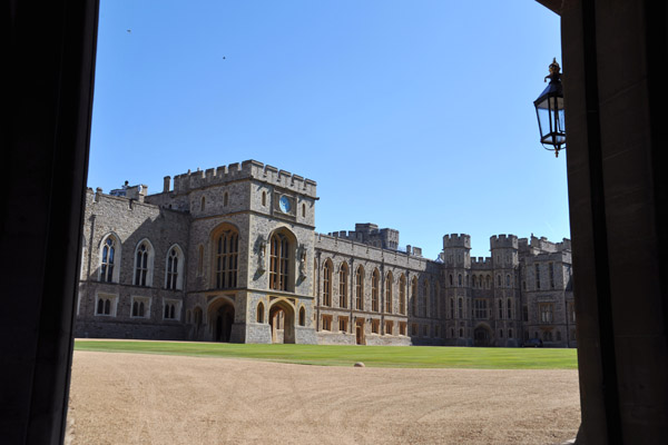 State Apartments and Great Quadrangle seen through St George's Gate, Windsor Castle