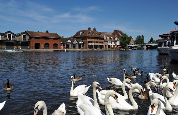 Eton, on the far side of the Thames from Windsor