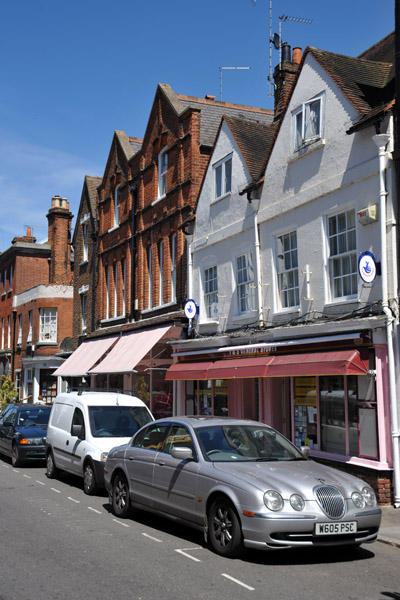 Jaguar parked on High Street, Eton