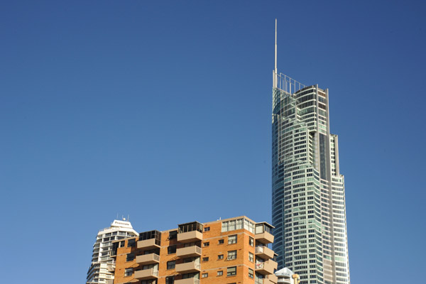 Q1 Tower, at 323m (1058ft) is the tallest and most distinctive skyscraper on the Gold Coast