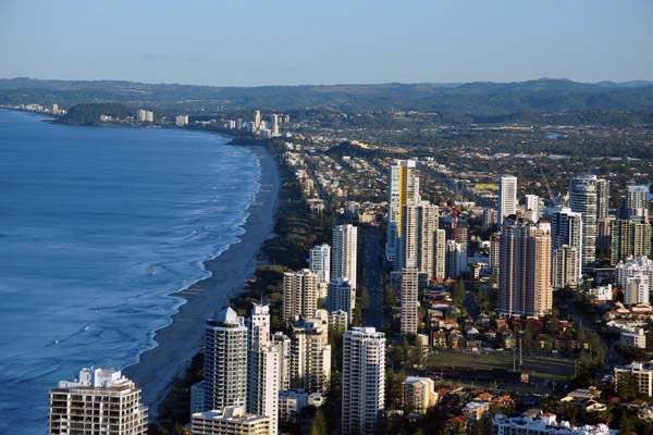 Gold Coast, Queensland, looking south from Q1 Tower