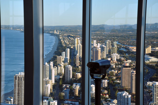 Q1 Tower observation deck looking south, Gold Coast