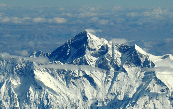 Mt. Everest from FL380 on Druk Air Paro-Delhi