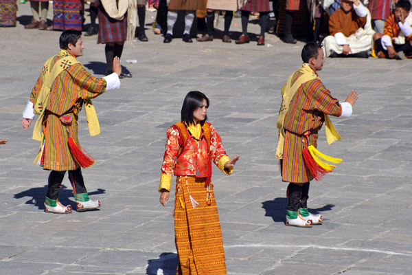 Dancing at the Teschu Festival of Thimphu, Bhutan